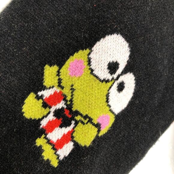Hello Kitty Forever 21 Keroppi black green frog sweater size Medium - Picture 8 of 14